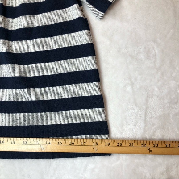 Madewell Top Women's XS Navy & White Striped Elastic Neck, NWT - Picture 5 of 6